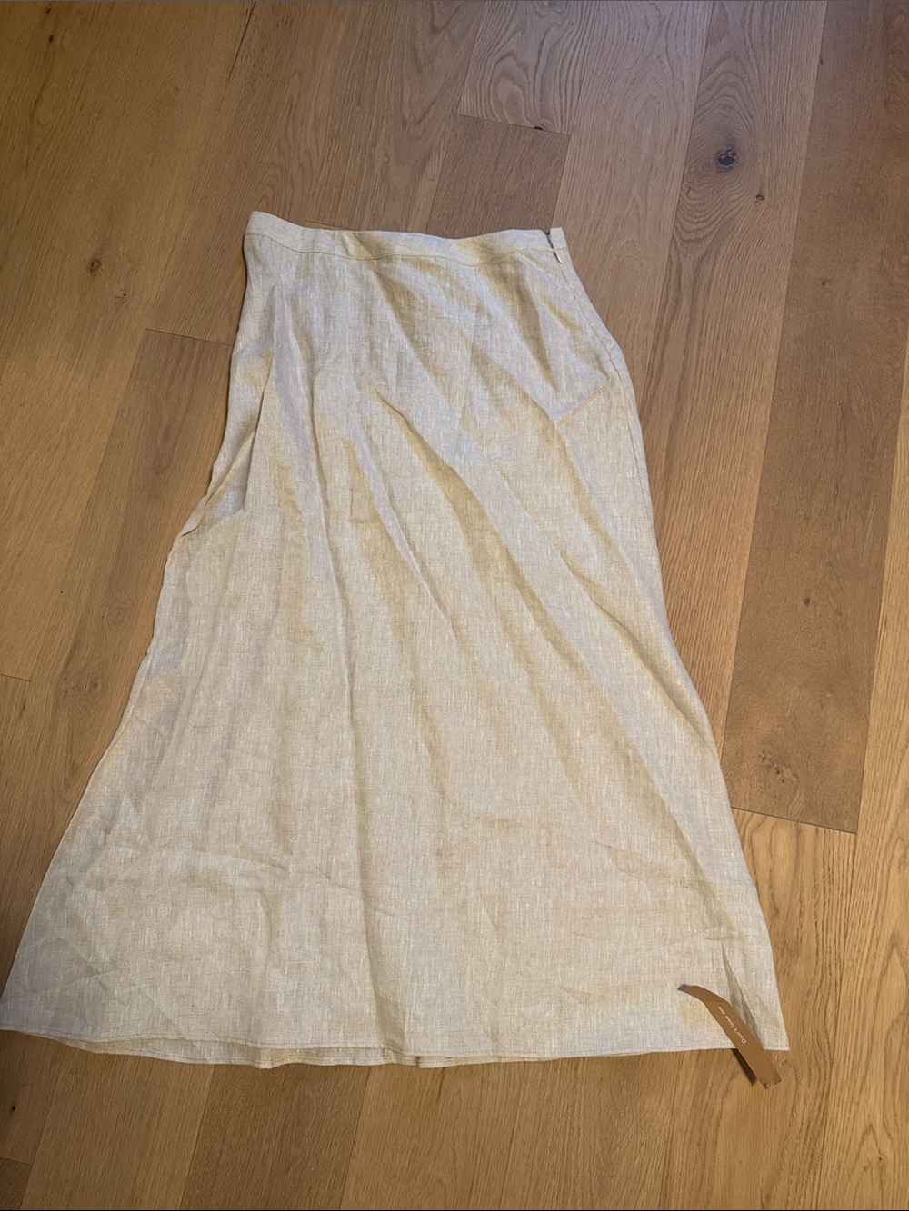 NWT Reformation Cream Linen-Blend Maxi Skirt - Lightweight A-Line